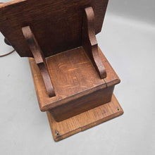Load image into Gallery viewer, Antique Oak Wall-Mount Hand-Crack Telephone (26x8.5x13)
