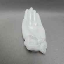 Load image into Gallery viewer, Milk Glass Open Hand Trinket Dish (1.5x5x2)
