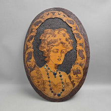 Load image into Gallery viewer, Flemish Art Co Victorian Woman Pyrography (17x12.5) (As-Is)
