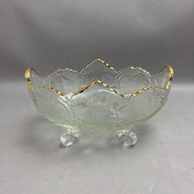 Load image into Gallery viewer, Footed Pressed Glass Centerpiece Bowl (5x10x7)
