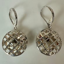 Load image into Gallery viewer, Sterling Multi-Gemstone Filigree Weave Drop Earrings (1.5")
