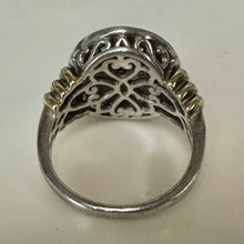 Load image into Gallery viewer, JWBR Sterling Oval Pave Diamond Ring sz 6

