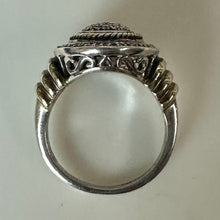 Load image into Gallery viewer, JWBR Sterling Oval Pave Diamond Ring sz 6
