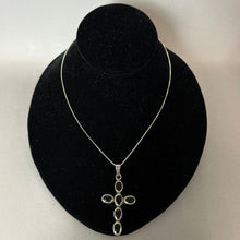 Load image into Gallery viewer, Sterling Onyx Cross Pendant on 18" Chain Necklace (2.25")
