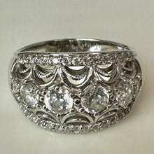 Load image into Gallery viewer, Tacori IV Epiphany Bloom Sterling Diamonique CZ Ring sz 8
