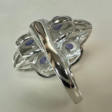 Load image into Gallery viewer, Ross Simons Sterling Multicolor Jade Flower Ring sz 6
