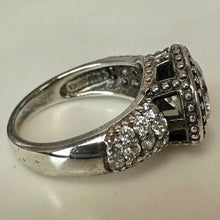 Load image into Gallery viewer, Sterling Oval Diamonique CZ Modern Engagement Ring sz 6
