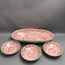 Load image into Gallery viewer, Vintage Porcelain Watermelon 4 Piece Serving Set (3x17x9)
