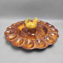 Load image into Gallery viewer, California Pottery Raised Chicken Deviled Egg Plate #E400 (12") (As-Is)
