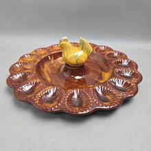 Load image into Gallery viewer, California Pottery Raised Chicken Deviled Egg Plate #E400 (12") (As-Is)
