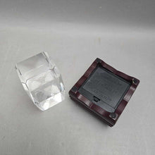 Load image into Gallery viewer, Laser Etched Glass Guardian Angel w/ Illuminated Wooden Base (~5x3x3)
