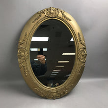 Load image into Gallery viewer, Antique Gold Framed Oval Wall Mirror (25x19)
