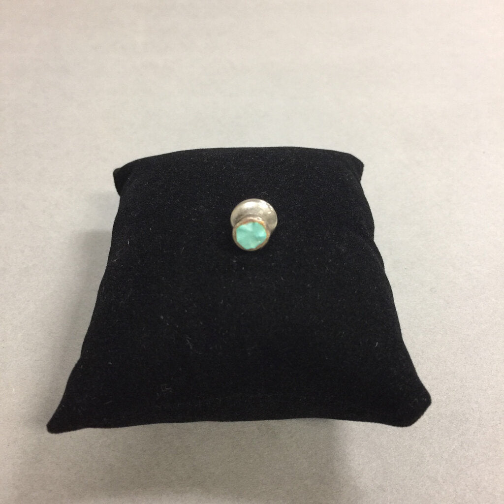 Sterling Turquoise Tie Tack Pin