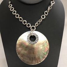 Load image into Gallery viewer, Abalone Disc Pendant &amp; Earrings Set
