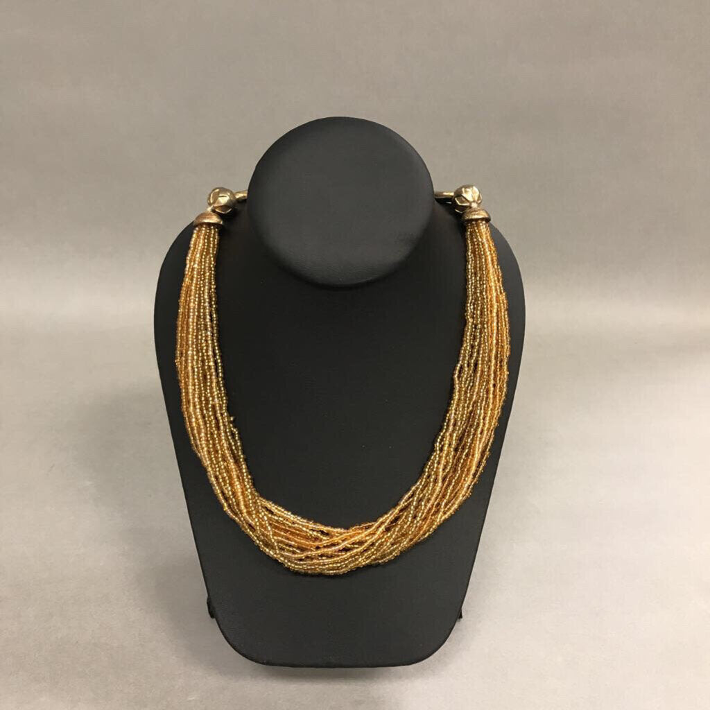 Gold Layered Seed Bead Necklace
