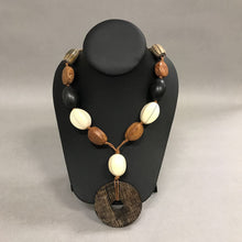 Load image into Gallery viewer, Textured Wood Bead Necklace
