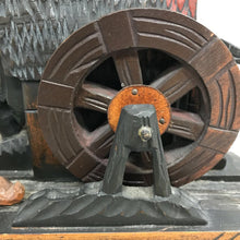 Load image into Gallery viewer, Asian Carved Wood Mill Decor w/ Drawer
