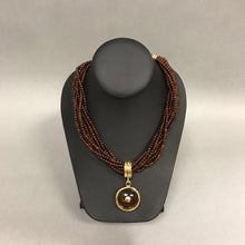 Load image into Gallery viewer, Tortoise Goldtone Layered Beaded Necklace
