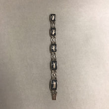 Load image into Gallery viewer, Sterling Siamese Rectangle Link Bracelet
