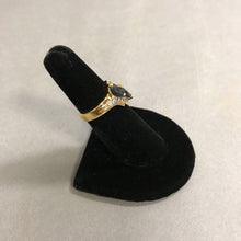 Load image into Gallery viewer, Gold Plated Marquis Sapphire Ring sz 6
