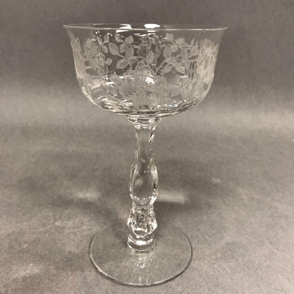 Vintage Fostoria Willowmere Etched Sherbet Glass (~5.75