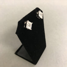 Load image into Gallery viewer, Sterling Crystal Cube Stud Earrings
