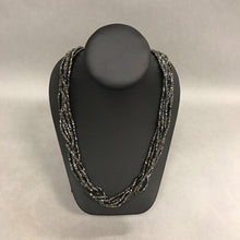 Load image into Gallery viewer, Black Metallic Layered Beaded Necklace
