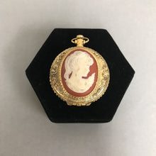 Load image into Gallery viewer, Vintage Max Factor Cameo Powder Compact Pendant
