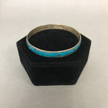 Load image into Gallery viewer, Sterling Cracked Turquoise Bangle Bracelet (AS-IS)
