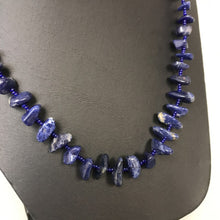 Load image into Gallery viewer, Lapis Chunk Seed Bead Necklace
