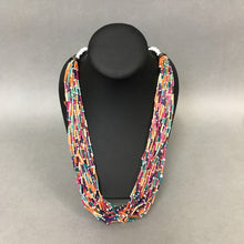 Load image into Gallery viewer, Layered Multicolor Wood Bugle Bead Necklace

