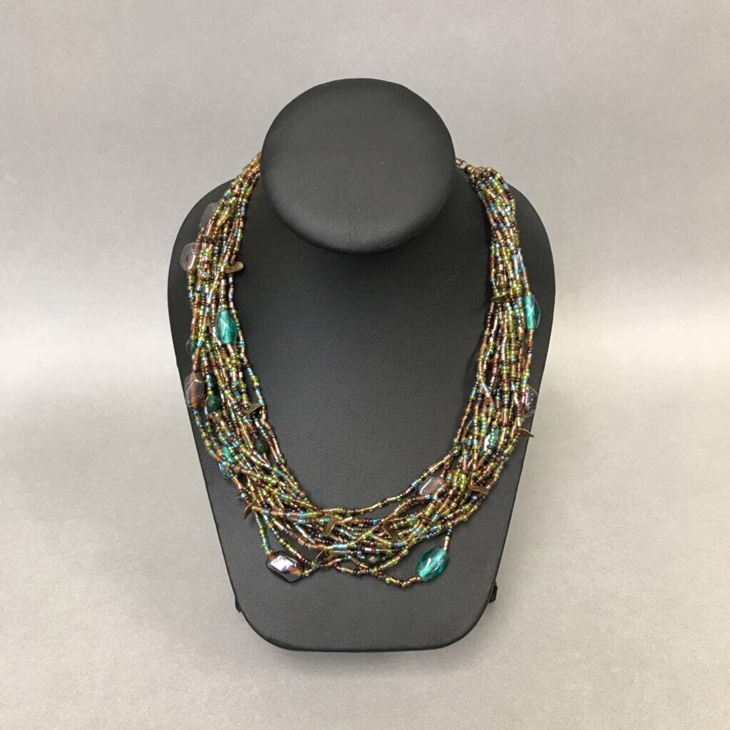 Layered Glass Bead Necklace
