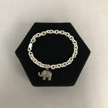 Load image into Gallery viewer, Sterling Charm Bracelet w/ Elephant Charm
