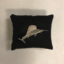 Load image into Gallery viewer, Sterling Marcasite Enamel Marlin Pin
