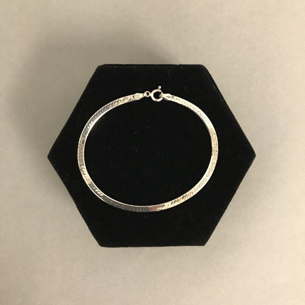 Sterling Flat Chain Bracelet