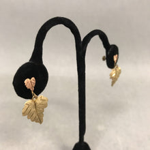 Load image into Gallery viewer, 12K Black Hills Gold Leaf Earrings w/ Gold Filled Screw Posts
