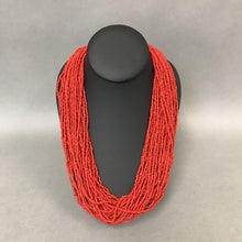 Load image into Gallery viewer, Red Seed Bead Silver Layered Long Necklace
