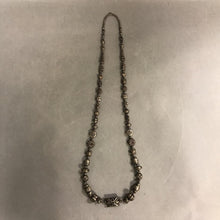 Load image into Gallery viewer, Antiqued Silvertone Long Beaded Necklace
