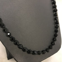 Load image into Gallery viewer, Vintage Black Faceted Bead Necklace
