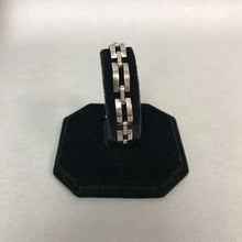 Load image into Gallery viewer, Silvertone Rectangle Link Necklace &amp; Bracelet Set
