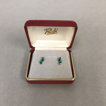 Load image into Gallery viewer, 1/20 14K Gold Filled Teal Gem Stud Earrings
