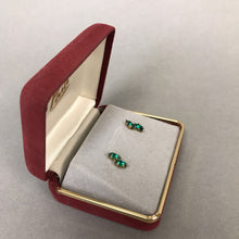 Load image into Gallery viewer, 1/20 14K Gold Filled Teal Gem Stud Earrings
