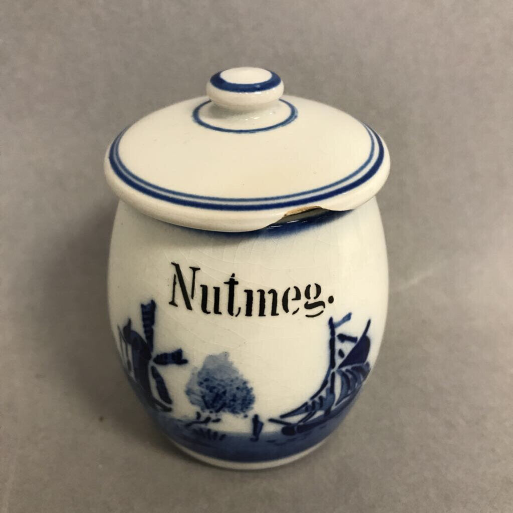 Vintage Germany Nutmeg Jar With Lid (3