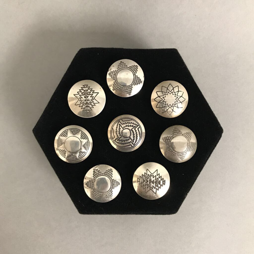 Sterling Button Cover Set of 8