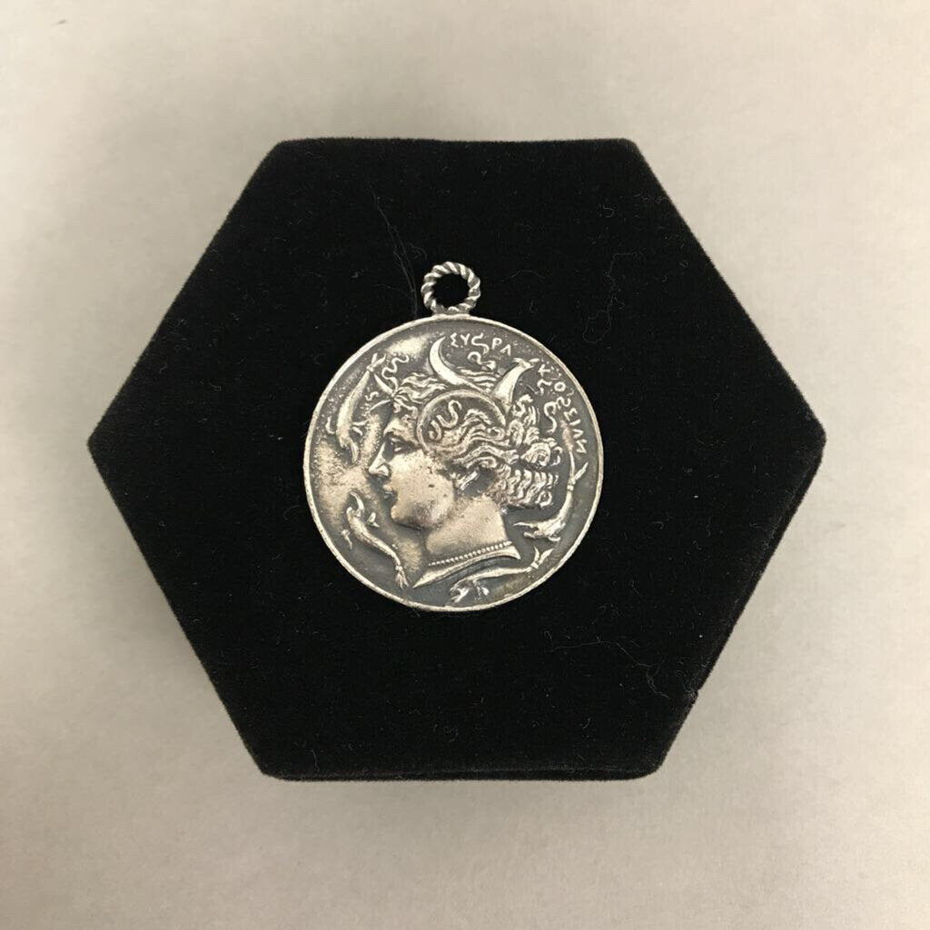 Sterling Ancient Greek Coin Pendant