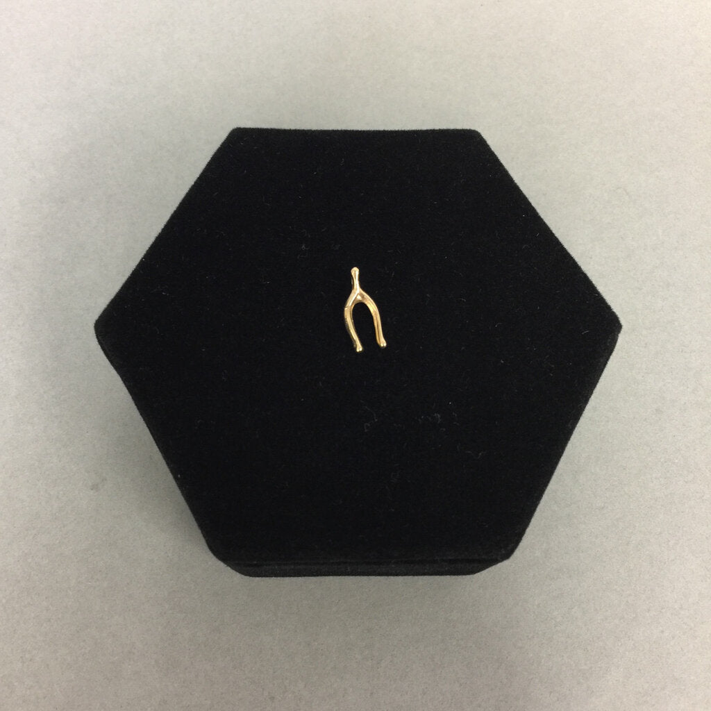14K Gold Wishbone Charm (0.5g)