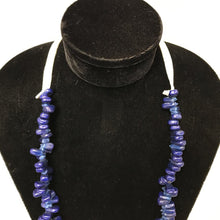 Load image into Gallery viewer, Blue Dyed Corn Suede Necklace
