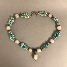 Load image into Gallery viewer, Sterling Dyed Turquoise Moonstone Necklace
