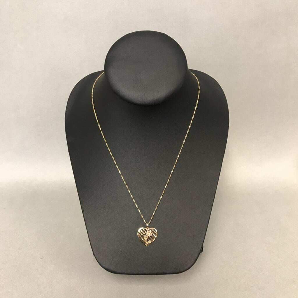 10K Black Hills Gold Heart Necklace (1.5g)