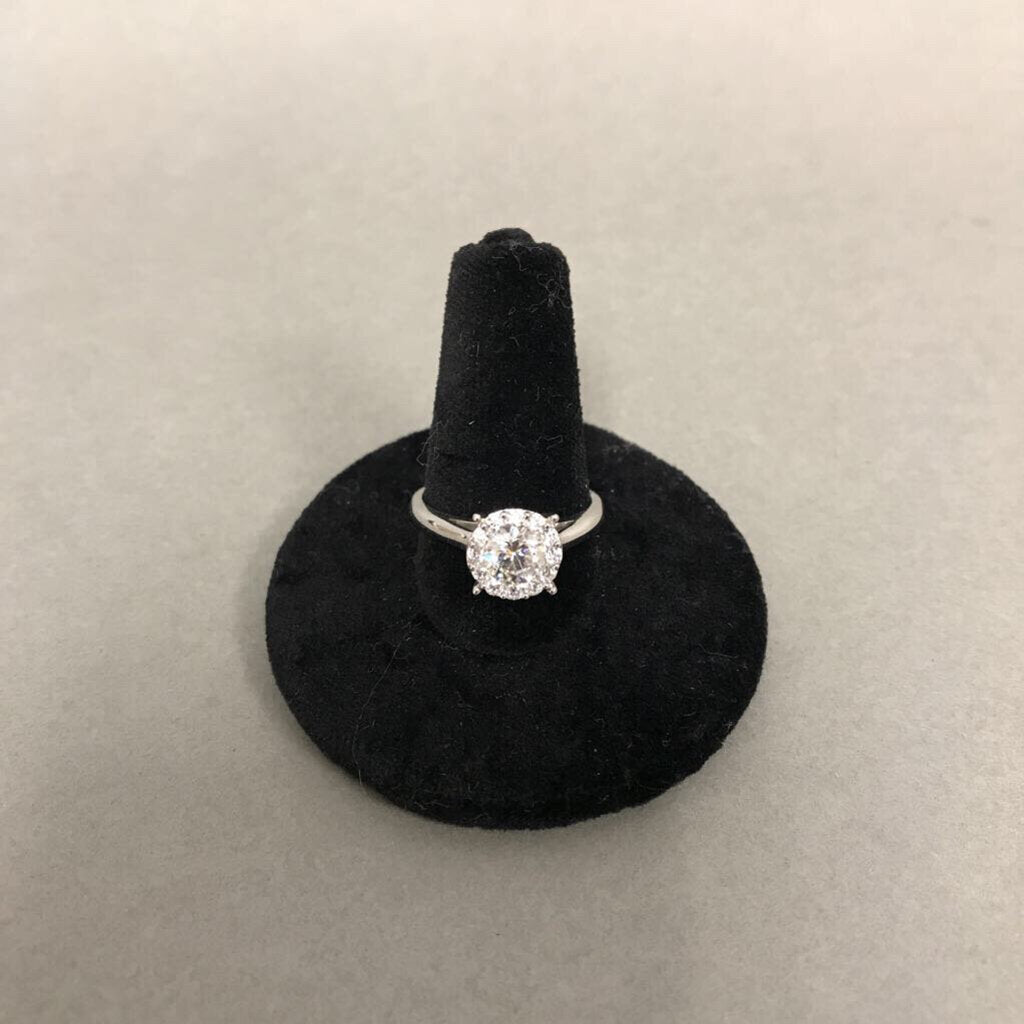 Sterling CZ Engagement Ring sz 7